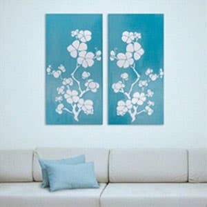 DIY Cherry Blossom Canvas