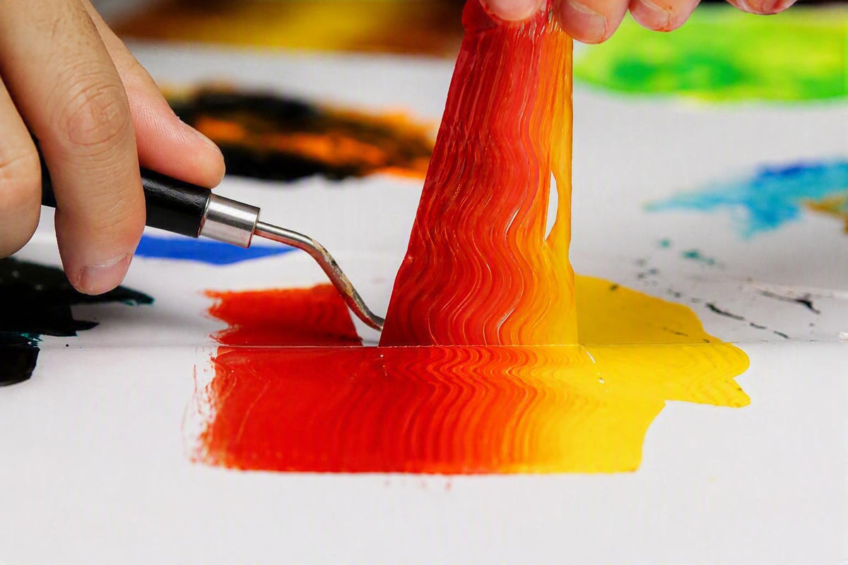 Acrylic Skin Abstract Collage with Liquitex Heavy Body Acrylic