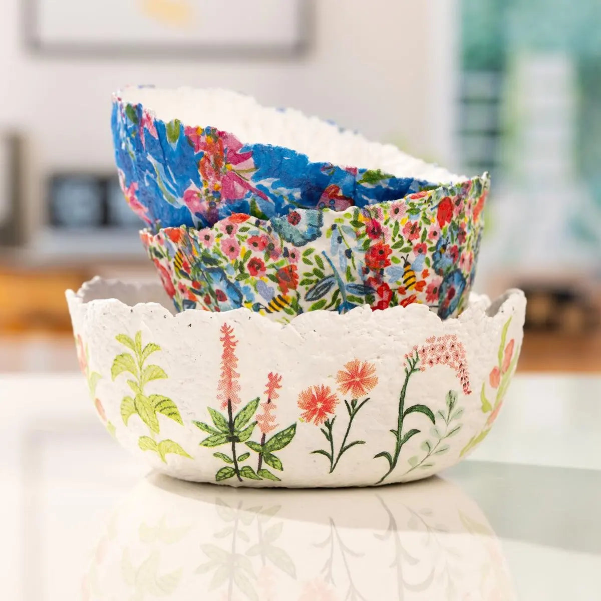 Mod Podge Egg Carton Paper Mache Bowls