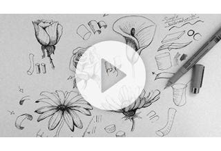 Pen and Ink Drawings: Flower Pen and Ink Drawing Tutorial