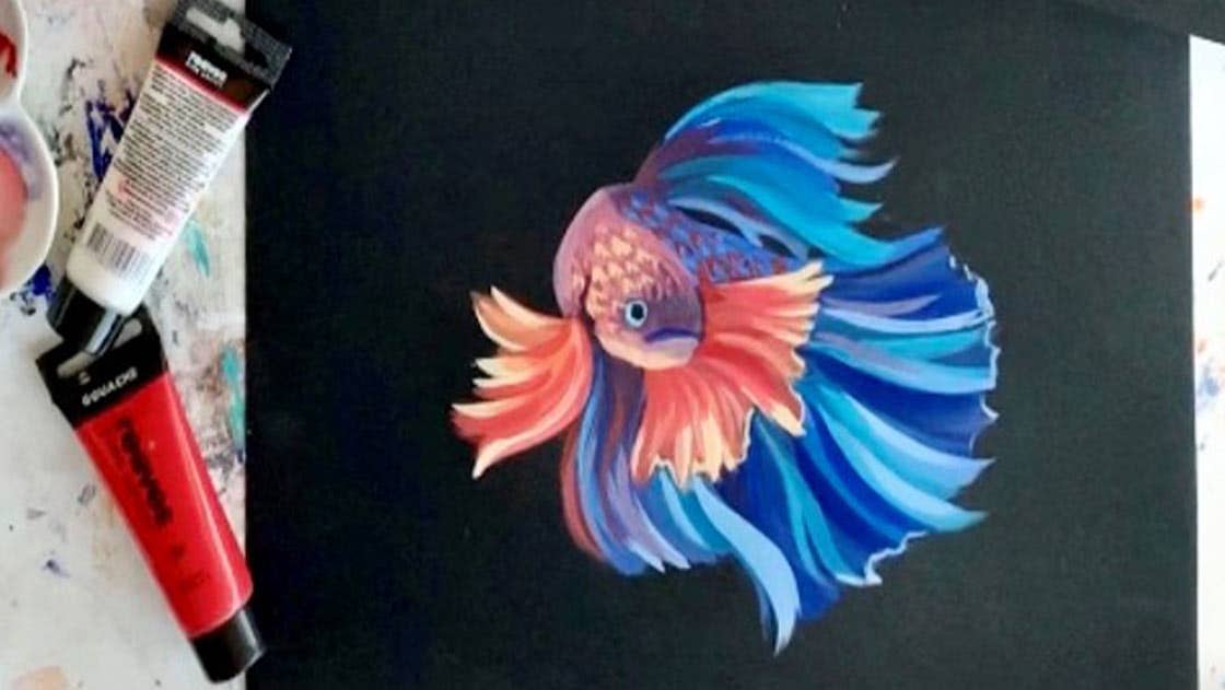 Reeves Gouache Fish