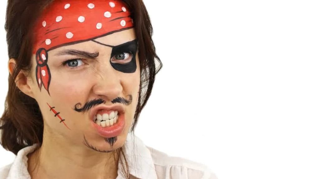Beginners Pirate Face Painting Tutorial