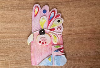 Create a Galah Clay Collage Tile with this Peter Cromer Inspired FIMO Tutorial!