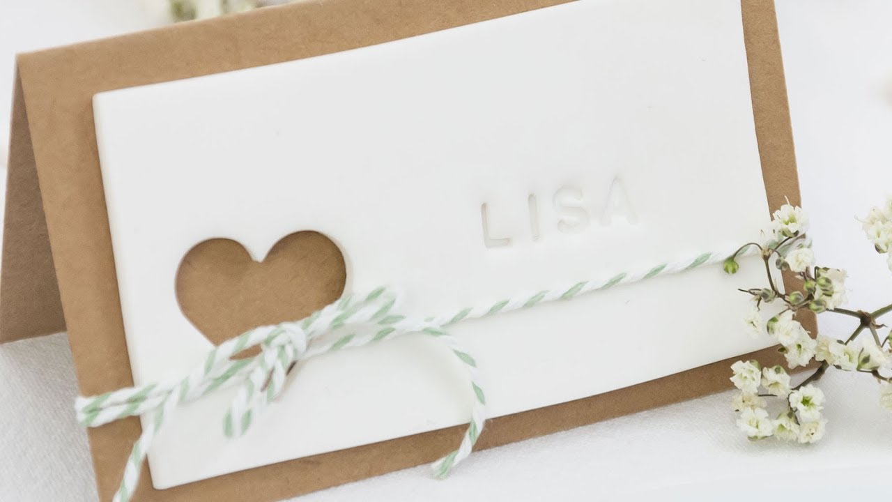 FIMO DIY Tutorial - Wedding place cards