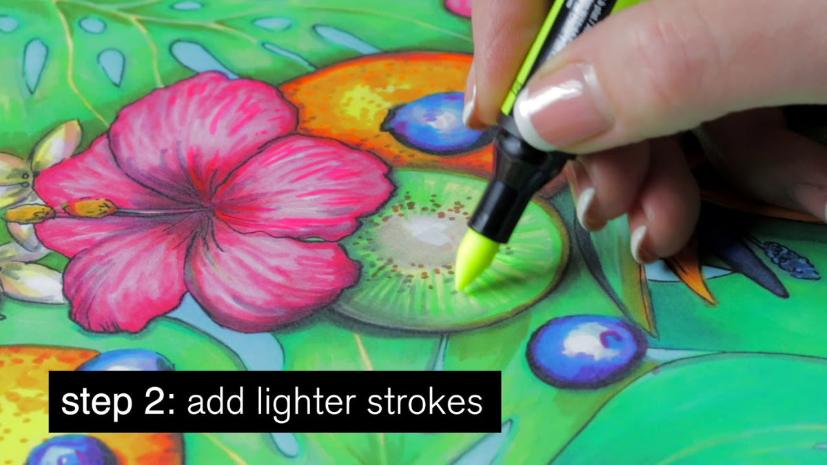 Winsor & Newton NeonMarkers | How to add highlights