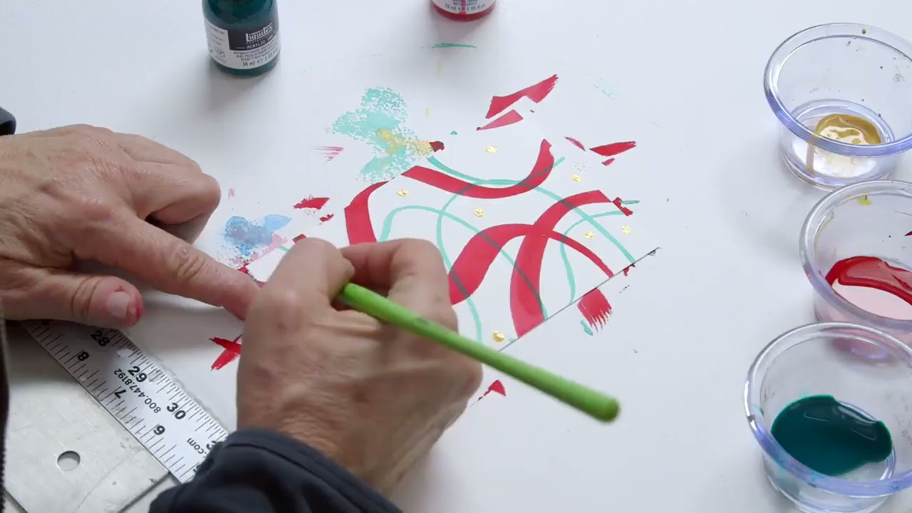 Holiday Cards with Liquitex Acrylic Ink