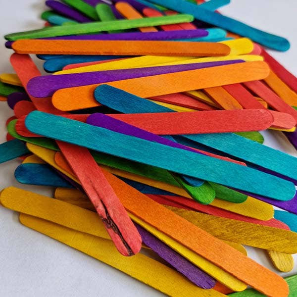 Assorted Coloured Craft Sticks