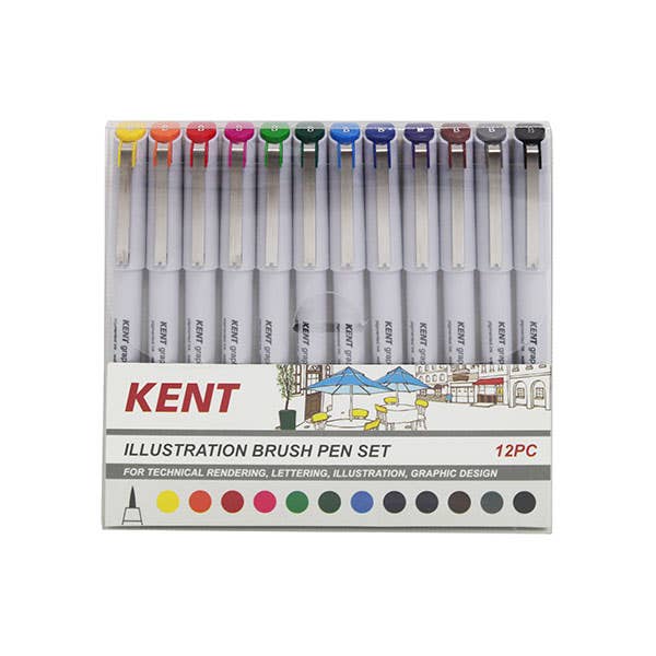 Kent Graphic Illustration Brush Pen Set