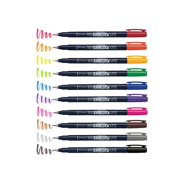 Tombow Fudenosuke Pen Set