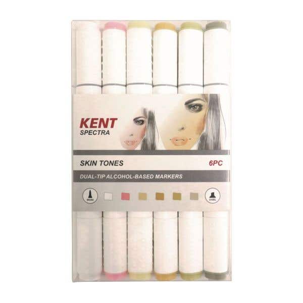Kent Spectra Graphic Design Marker Sets of 6