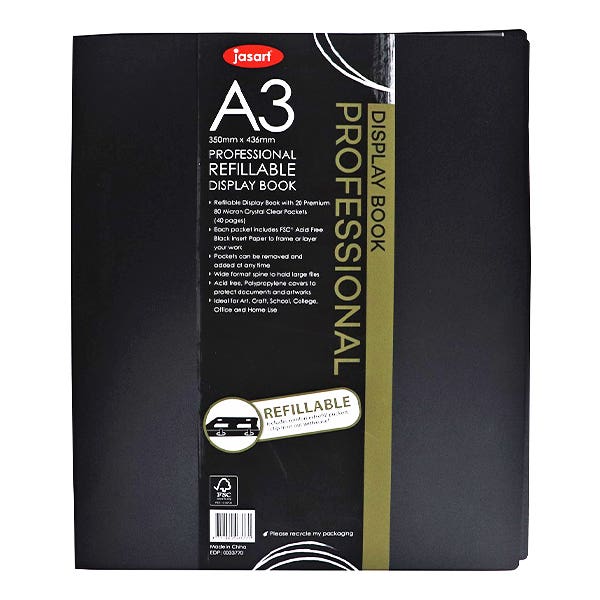 Jasart Professional Refillable Display Books