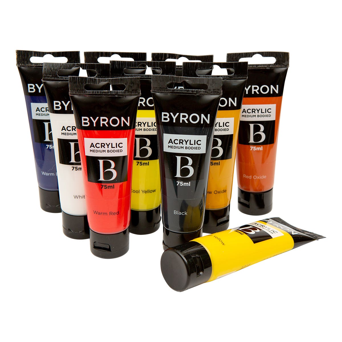 Byron Acrylic Primary Paint 75ml Set 10
