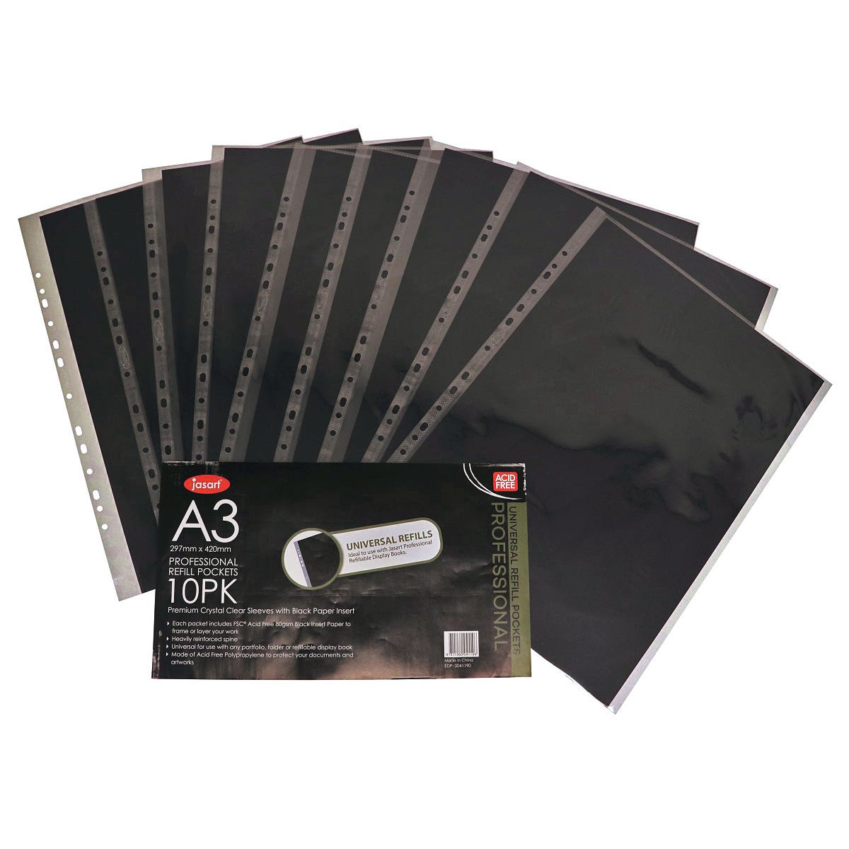 Jasart Professional Refillable Display Folder Sleeves