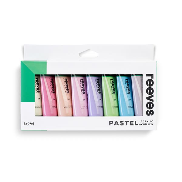 Reeves Acrylic 22ml Pastel Paint Set