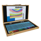 Reeves Watercolour Pencils Wooden Box Set