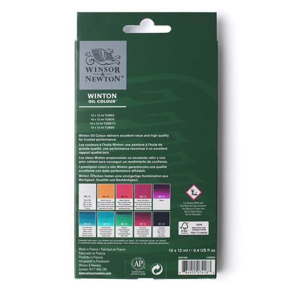 Winsor & Newton Winton Oil 10x12ml Tube Set