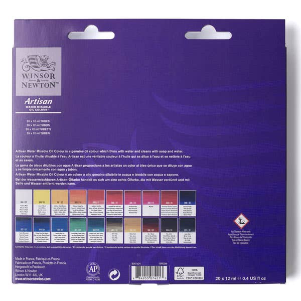 Winsor & Newton Artisan Water Mixable Oil 20x12ml Set