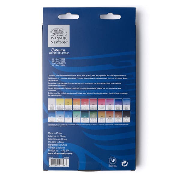 Winsor & Newton Cotman Watercolour 20x5ml Tube Set