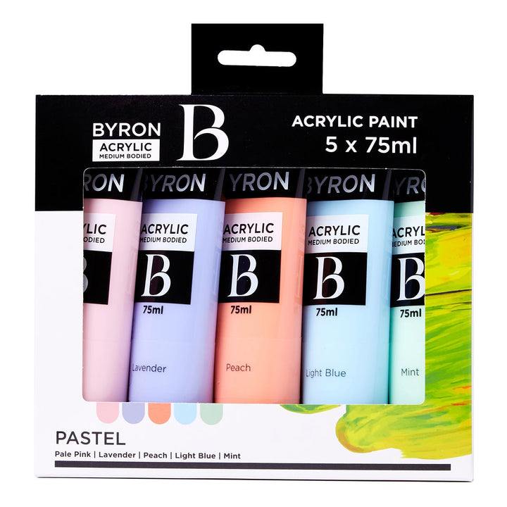 Byron Acrylic Pastel Paint 75ml Set