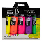 Byron Acrylic Fluorescent Paint 75ml Set