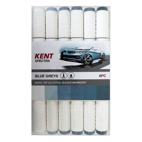 Kent Spectra Graphic Design Marker Sets of 6