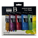 Byron Acrylic Glitter Paint 75ml Set