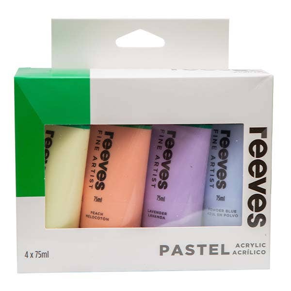 Reeves Acrylic 75ml Pastel Paint Set