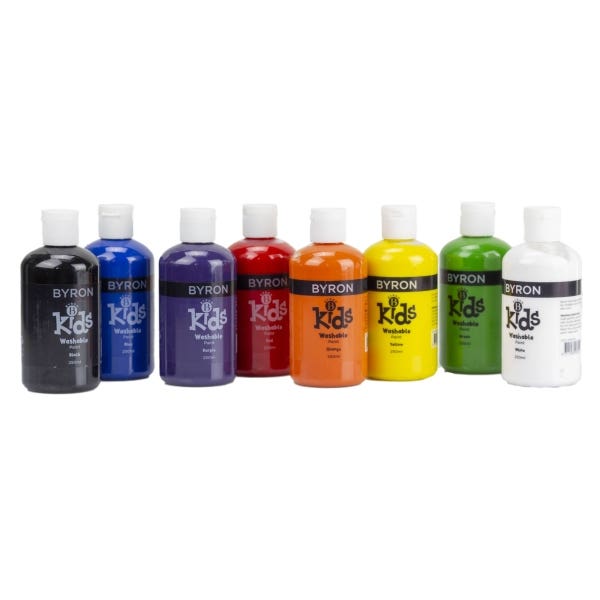 Byron Kids Washable Paints 250ml