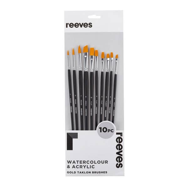 Reeves Large Value Gold Taklon Brush Sets