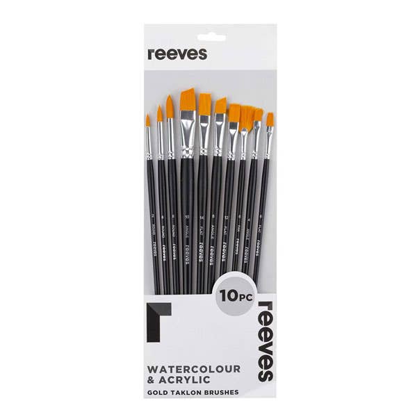 Reeves Large Value Gold Taklon Brush Sets