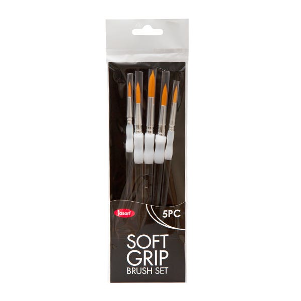 Jasart Soft Grip Round Brush Set