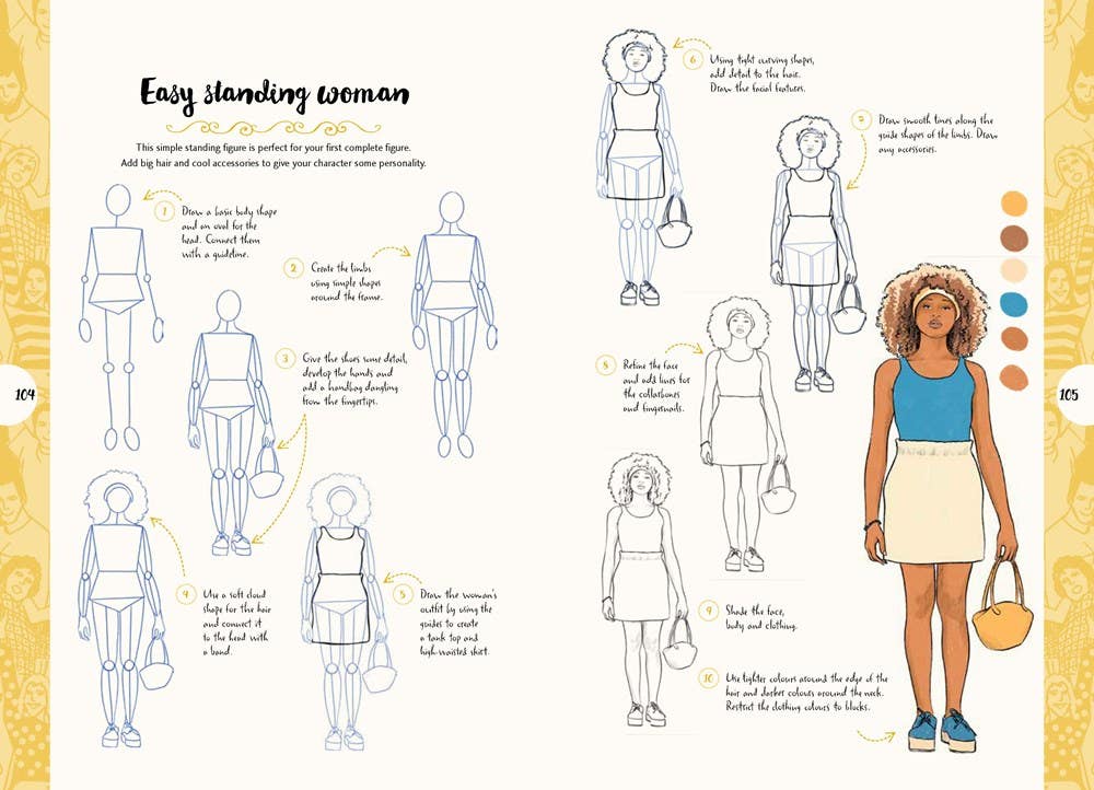 10 Step Drawing People Book