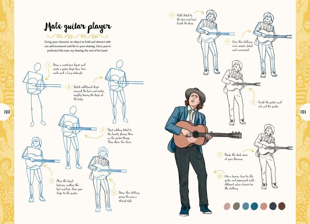 10 Step Drawing People Book