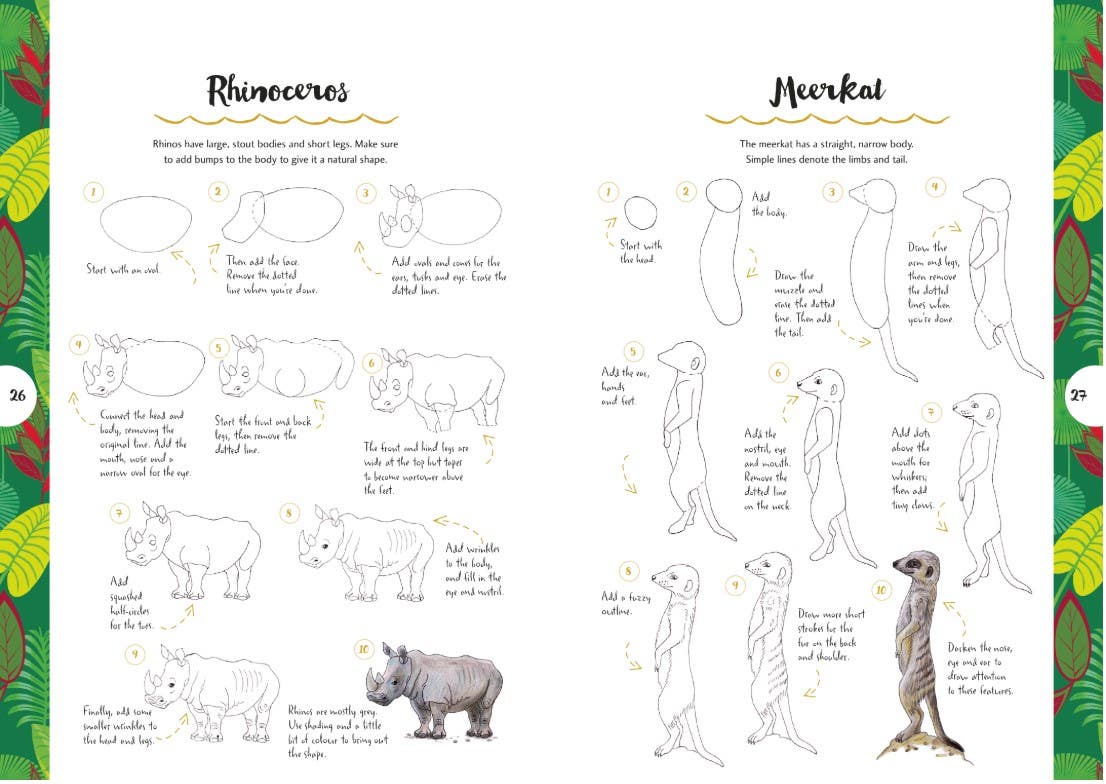 10 Step Drawing Animals Book