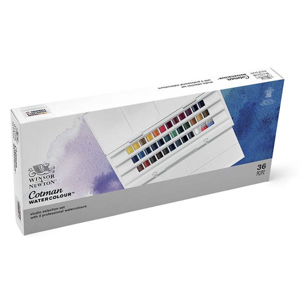 Winsor & Newton Cotman Watercolour Half Pan Studio Set 36