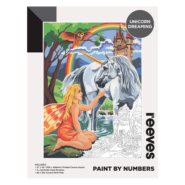 Reeves Artist Acrylic Paint by Numbers Unicorn Dreaming