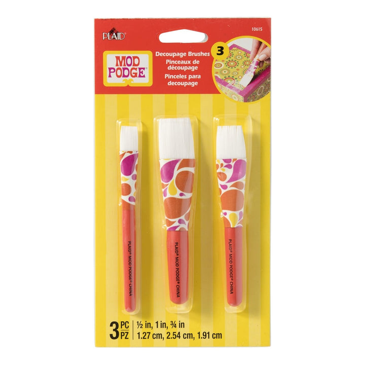Mod Podge Short Handle Brush Set