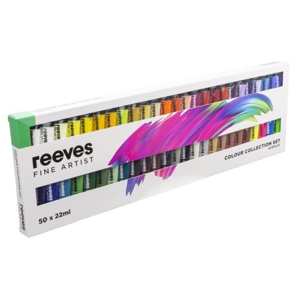 Reeves Acrylic Paint Set 50