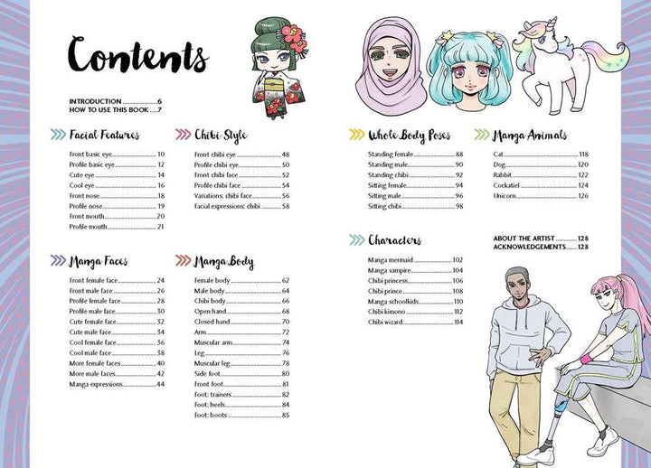 10 Step Drawing Manga Book