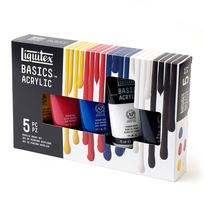 Liquitex Basics Acrylic Primary Paint Set 5