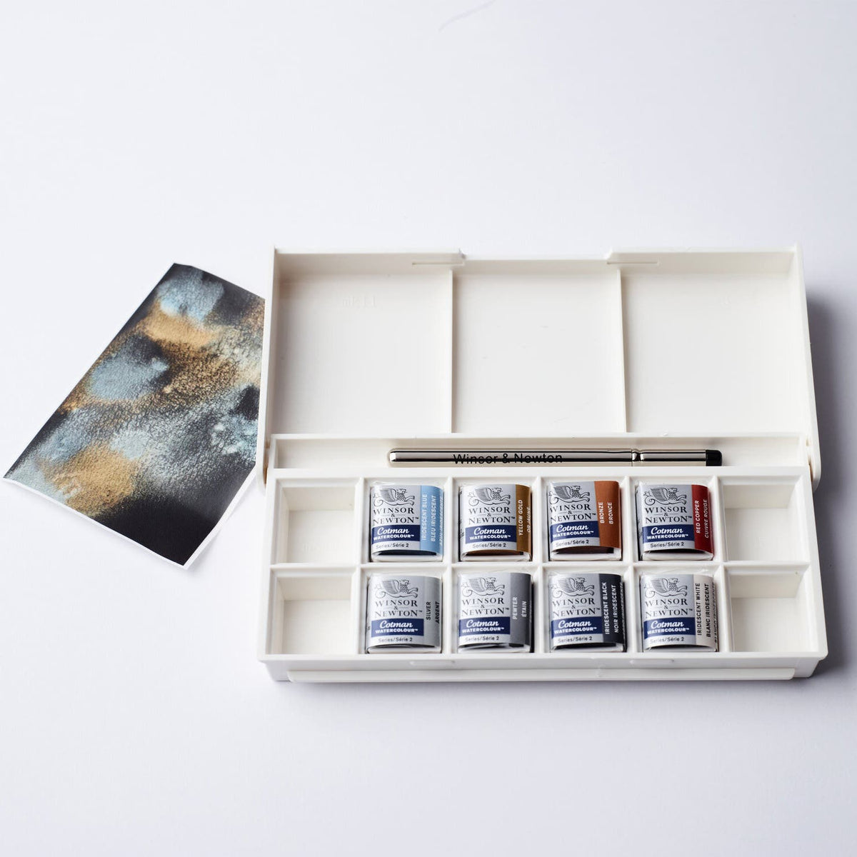 Winsor & Newton Cotman Half Pan Watercolour Metallic Pocket Set