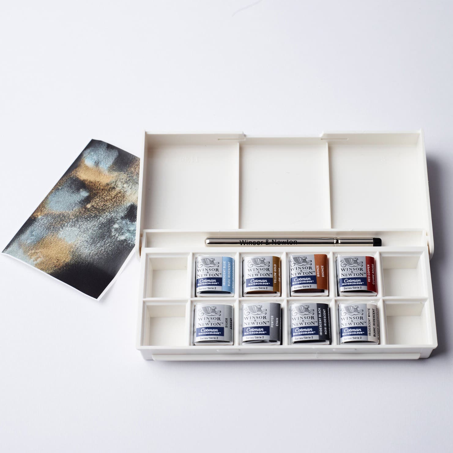 Winsor & Newton Cotman Half Pan Watercolour Metallic Pocket Set