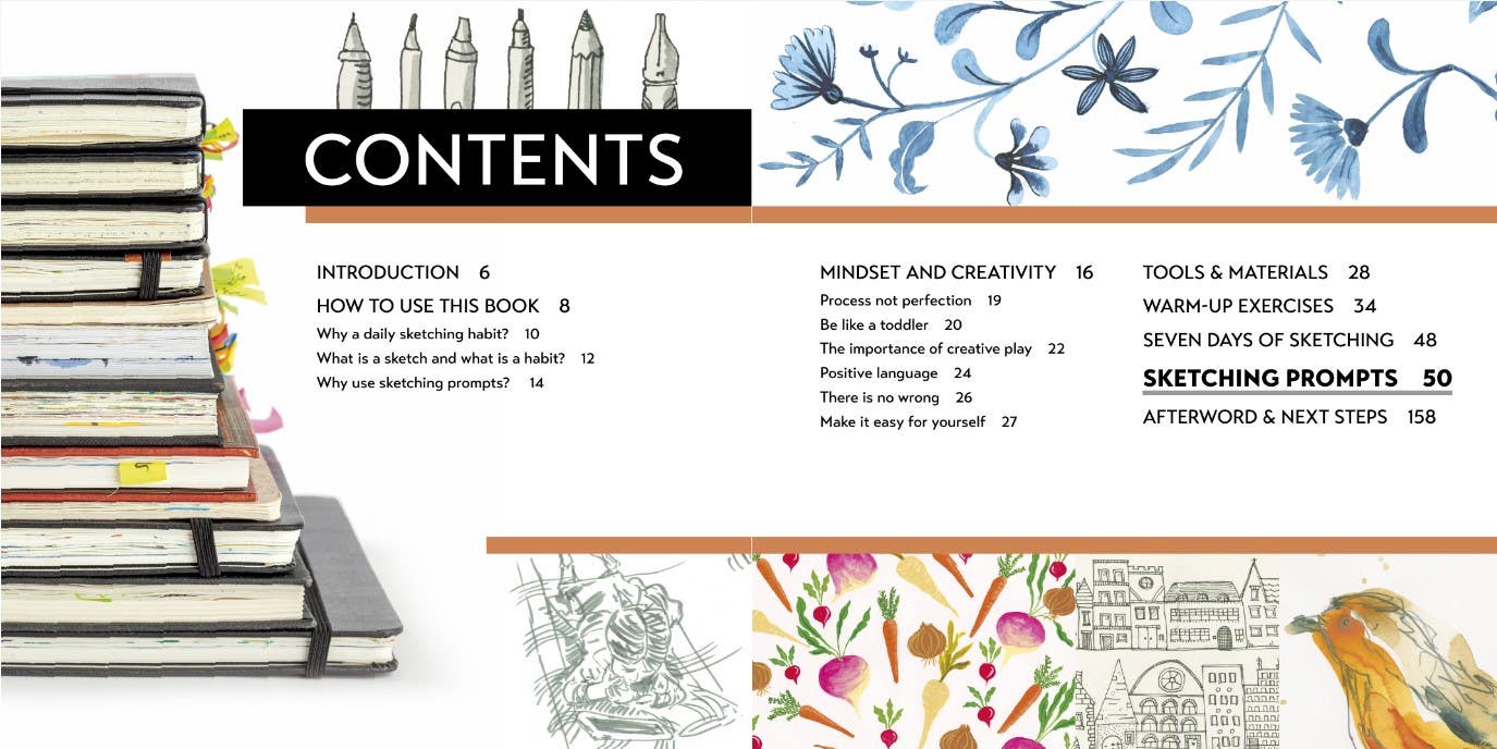 Sketchbook Challenge Book: 100 Prompts for Everyday Drawing