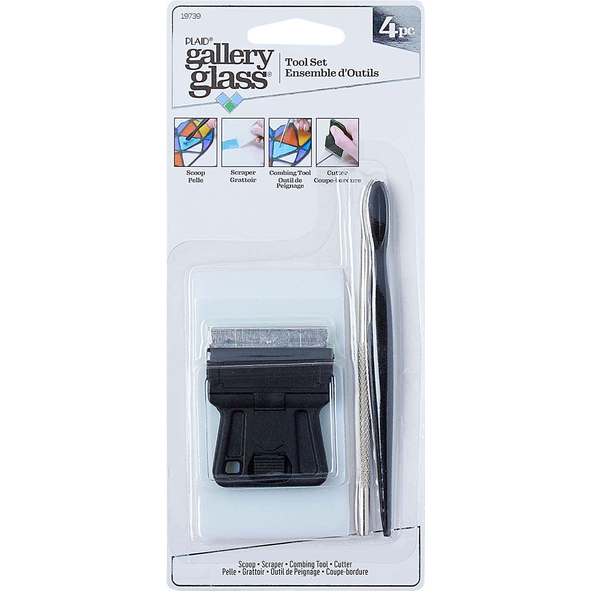 Plaid Gallery Glass Tool Set 4
