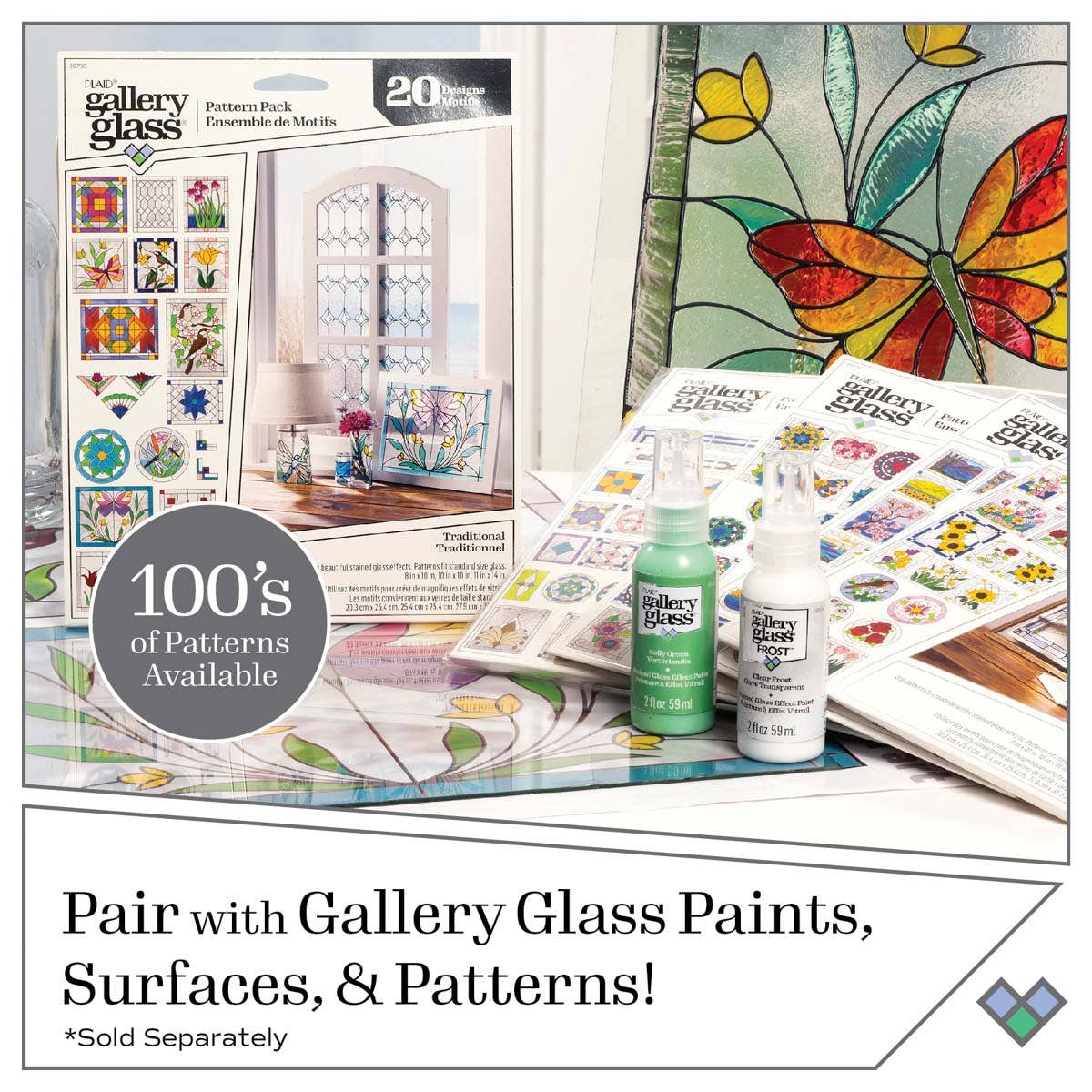 Plaid Gallery Glass Tool Set 4