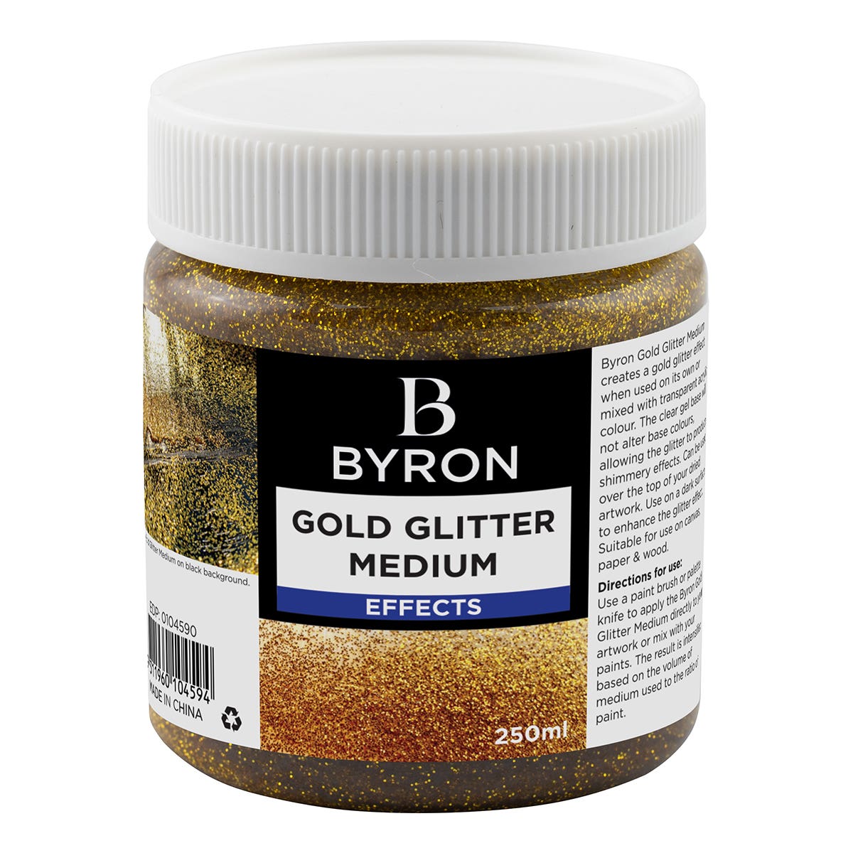 Byron Gold Glitter Medium