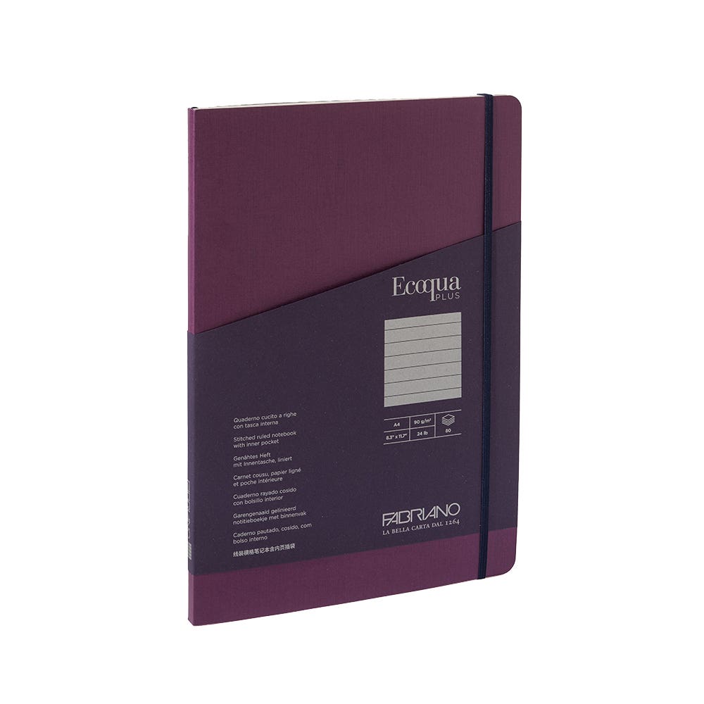 Fabriano Ecoqua Plus Stitched Lined Notebooks