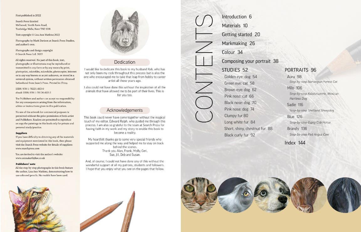 Drawing Animal Portraits In Coloured Pencil Book
