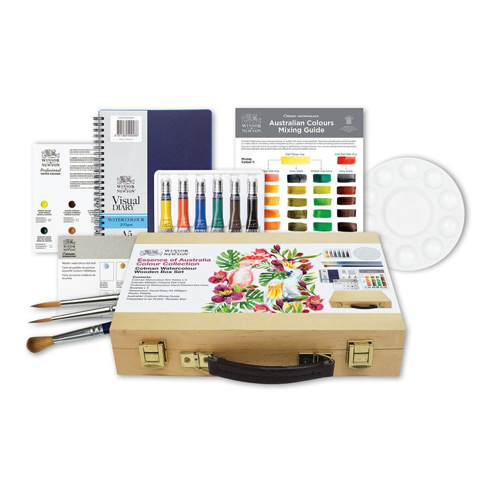 Winsor & Newton Essence of Australia Cotman Watercolour Wooden Box Set