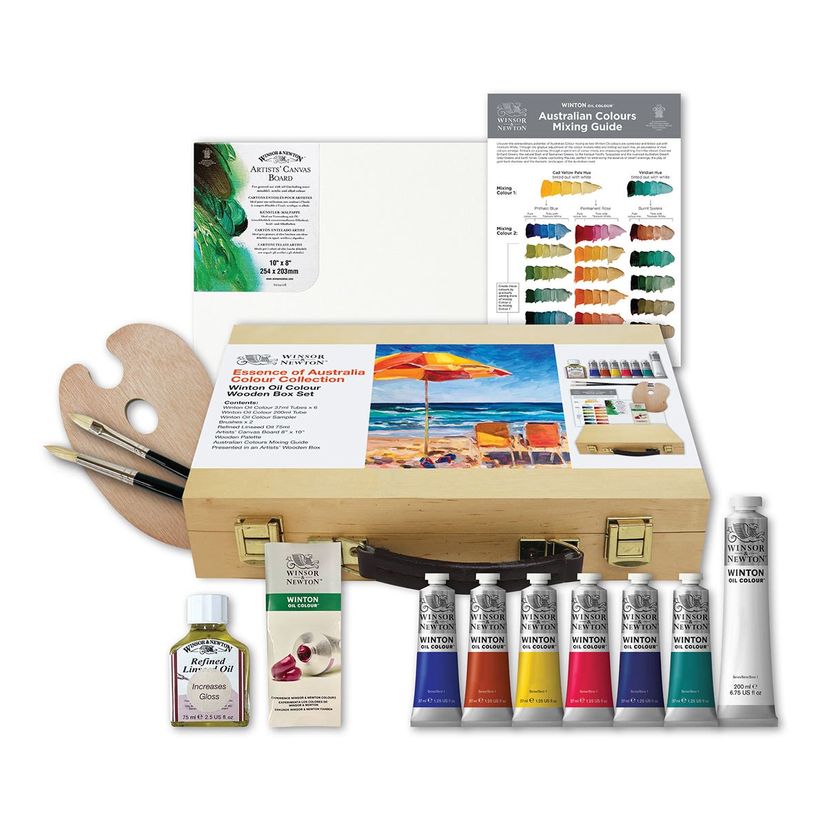 Winsor & Newton Essence of Australia Winton Oil Wooden Box Set